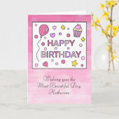 Personalisierter Geburtstag für sie Karte (Gelbe Blume)