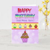 Personalisierter Geburtstag für Sie Karte (Gelbe Blume)