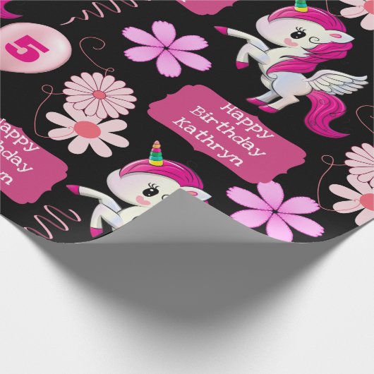 Personalisierter Geburtstag Geschenkpapier (Ecke)