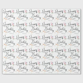 Personalisierter Geburtstag Geschenkpapier (Flach)