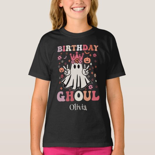 Personalisierter Geburtstag Ghoul T-Shirt (Vorderseite)