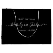 Personalisierter Geburtstag Große Geschenktasche Geschenktüte (Rückseite)
