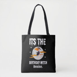 Personalisierter Geburtstag Hexe Halloween Geburts Tasche