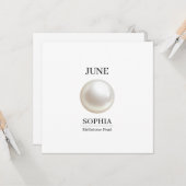 Personalisierter Geburtstag Juni Perle Karte (Vorderseite/Rückseite Beispiel)