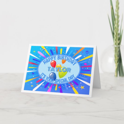 Personalisierter Geburtstag Karte (Vorderseite)