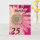 Personalisierter Geburtstag Karte (Gelbe Blume)