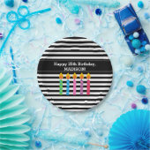 Personalisierter Geburtstag leuchtet PapierTeller (Party)