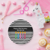 Personalisierter Geburtstag leuchtet PapierTeller (Party)