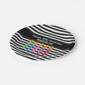 Personalisierter Geburtstag leuchtet PapierTeller (Schrägansicht)