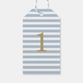 Personalisierter Geburtstag Minimalistischer Strip Geschenkanhänger (Rückseite)