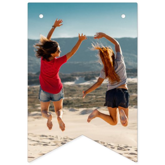 personalisierter Geburtstag mit Fotos Wimpelkette (Dritte Fahne)