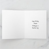 Personalisierter Geburtstag mit hübschem Blau und Karte (Innenseite)