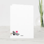 personalisierter Geburtstag mit Katze und Herz Karte (Rückseite)