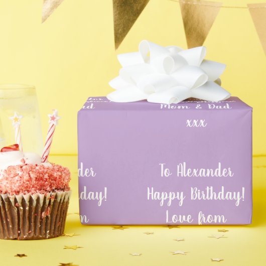 Personalisierter Geburtstag Moderne Typografie Lil Geschenkpapier (Geburtstagsparty)