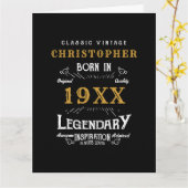 Personalisierter Geburtstag Monogram Legendary Vat Karte (Gelbe Blume)