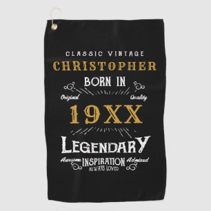 Personalisierter Geburtstag Name Legendärer Vater Golfhandtuch