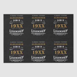 Personalisierter Geburtstag Name Legendärer Vater  Seidenpapier