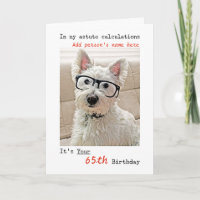 Personalisierter Geburtstag, Name und Alter, Westi