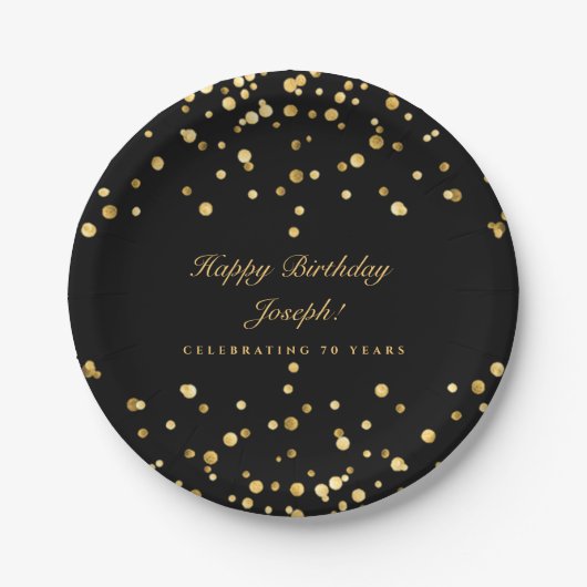 Personalisierter Geburtstag Pappteller (Vorderseite)