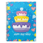 Personalisierter Geburtstag positiver jährlicher P Notizblock (Vorderseite)