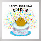 personalisierter Geburtstag Poster (Vorne)