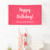 Personalisierter Geburtstag Rosa Geburtstag Banner (Insitu)