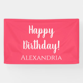 Personalisierter Geburtstag Rosa Geburtstag Banner