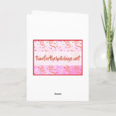 Personalisierter Geburtstag | Rosa und schwarzer M Karte (Rückseite)