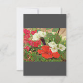 Personalisierter Geburtstag Roter Hibiskus Wasserf Karte (Rückseite)