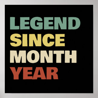 Personalisierter Geburtstag seit Zitat Slogan Poster