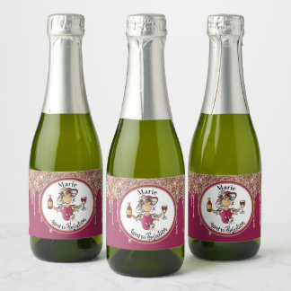 Personalisierter Geburtstag Toast Gefallen Schaumweinetikett