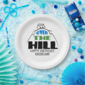 Personalisierter Geburtstag über dem Hügel Pappteller (Party)