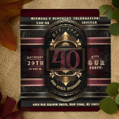 Personalisierter Geburtstag Vintager Black Gold Bu Einladung