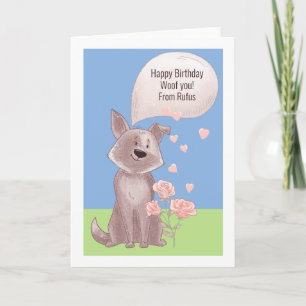 Personalisierter Geburtstag vom Hund Karte