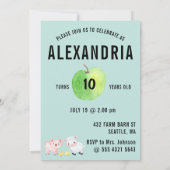 Personalisierter Geburtstag von MacDonald Einladung (Rückseite)