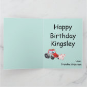 Personalisierter Geburtstag von MacDonald Karte (Innenseite)