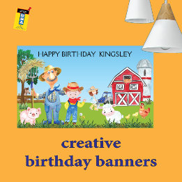 Personalisierter Geburtstag von MacDonald's Farm Banner