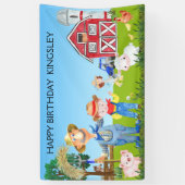 Personalisierter Geburtstag von MacDonald's Farm Banner (Vertikal)