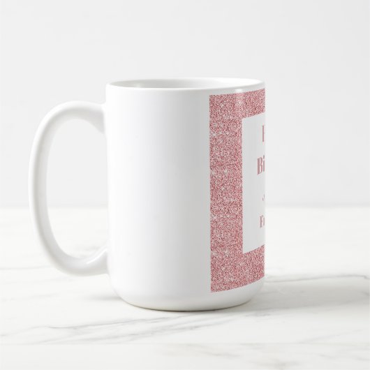 Personalisierter Geburtstag von uns allen Tasse (Links)