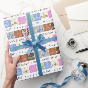 Personalisierter Geburtstag wünscht Geschenkpapier