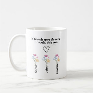 Personalisierter Geburtstags-Blumen-Freundschafts- Kaffeetasse