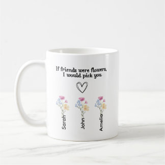 Personalisierter Geburtstags-Blumen-Freundschafts- Kaffeetasse