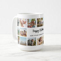 Personalisierter Geburtstags-Fotocollage-Becher