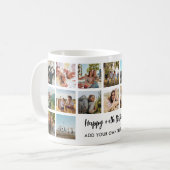 Personalisierter Geburtstags-Fotocollage-Becher Kaffeetasse (Vorderseite Links)