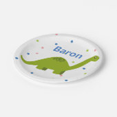 Personalisierter Geburtstags-Party-Teller mit Pappteller (Schrägansicht)