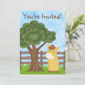 Personalisierter Geburtstagsaufenthalt für Jungen Einladung (Stehend Vorderseite)