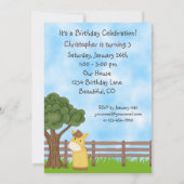 Personalisierter Geburtstagsaufenthalt für Jungen Einladung (Rückseite)