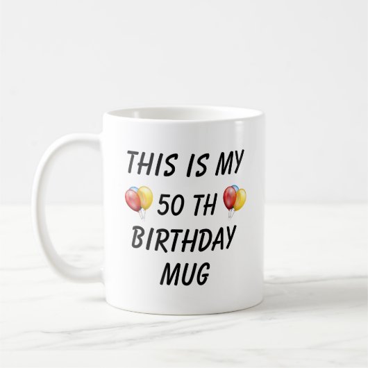 Personalisierter Geburtstagsbecher, Kaffeetasse (Links)
