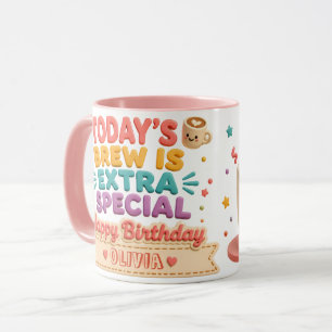 Personalisierter Geburtstagsbecher Tasse