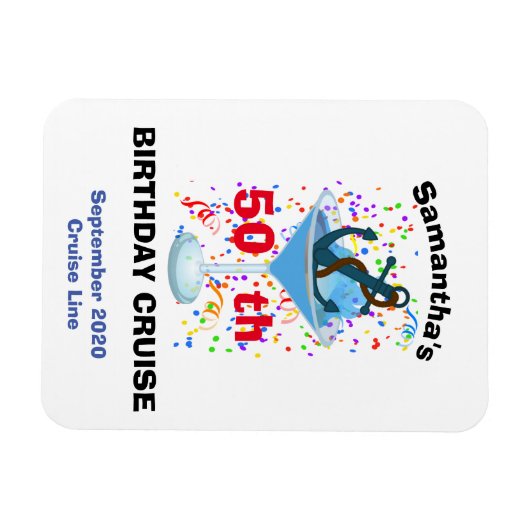 Personalisierter Geburtstagscocktail Magnet (Horizontal)